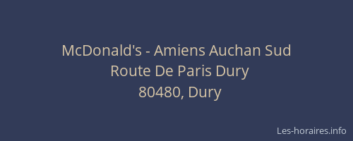McDonald's - Amiens Auchan Sud