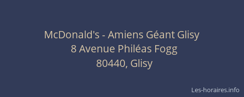 McDonald's - Amiens Géant Glisy