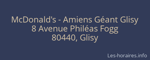 McDonald's - Amiens Géant Glisy