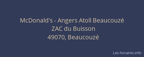 McDonald's - Angers Atoll Beaucouzé