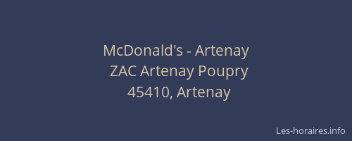 McDonald's - Artenay