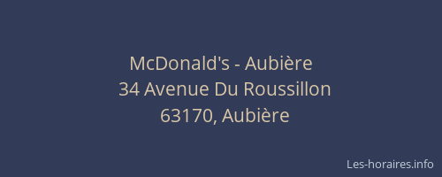 McDonald's - Aubière