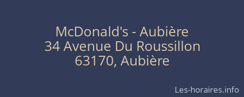 McDonald's - Aubière