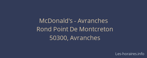 McDonald's - Avranches