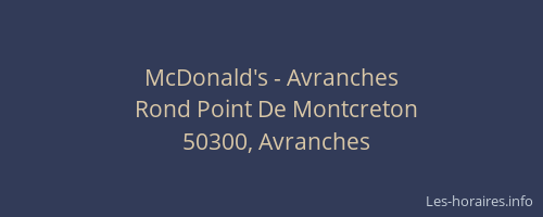 McDonald's - Avranches