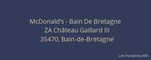 McDonald's - Bain De Bretagne