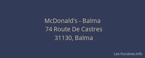 McDonald's - Balma