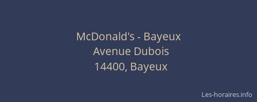 McDonald's - Bayeux