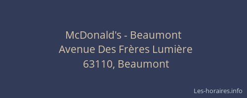 McDonald's - Beaumont