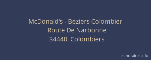 McDonald's - Beziers Colombier