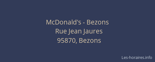 McDonald's - Bezons