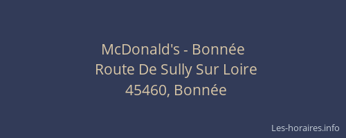 McDonald's - Bonn&eacute;e