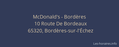 McDonald's - Bordères