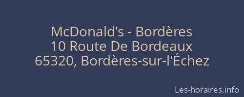 McDonald's - Bordères