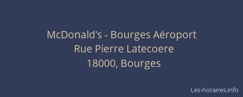 McDonald's - Bourges Aéroport