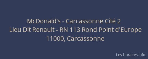 McDonald's - Carcassonne Cité 2