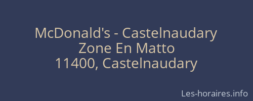 McDonald's - Castelnaudary