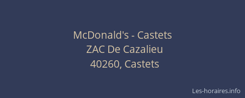 McDonald's - Castets