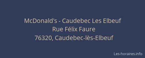 McDonald's - Caudebec Les Elbeuf