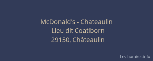 McDonald's - Chateaulin