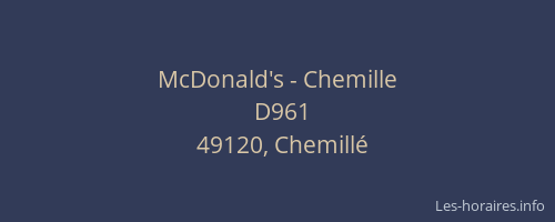 McDonald's - Chemille