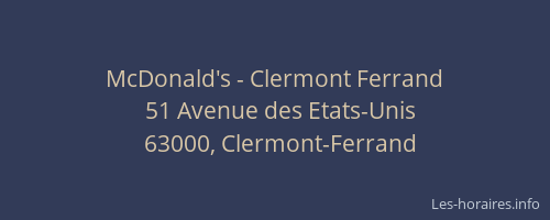 McDonald's - Clermont Ferrand