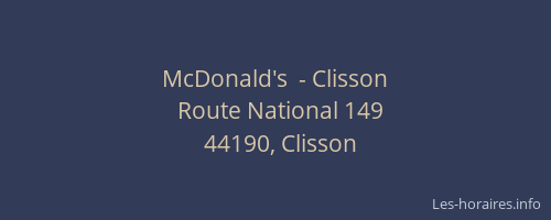 McDonald's  - Clisson