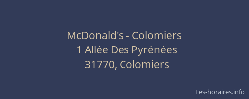 McDonald's - Colomiers
