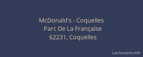 McDonald's - Coquelles