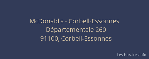 McDonald's - Corbell-Essonnes