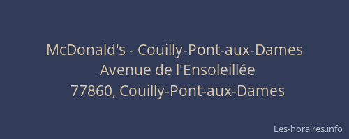 McDonald's - Couilly-Pont-aux-Dames