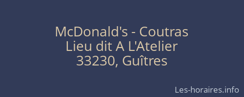 McDonald's - Coutras