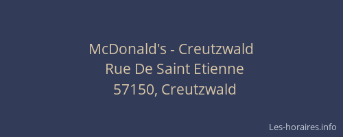 McDonald's - Creutzwald