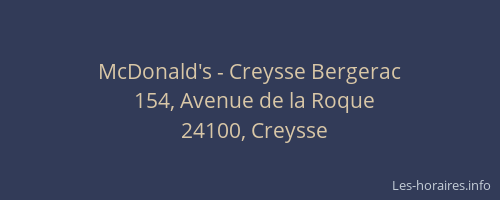 McDonald's - Creysse Bergerac