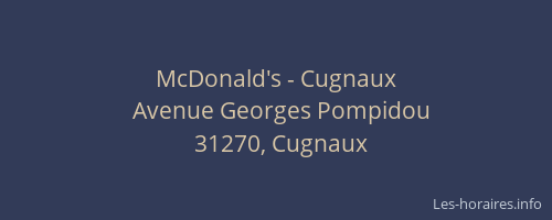 McDonald's - Cugnaux