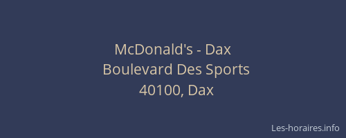 McDonald's - Dax