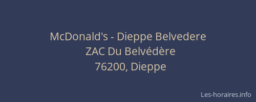 McDonald's - Dieppe Belvedere