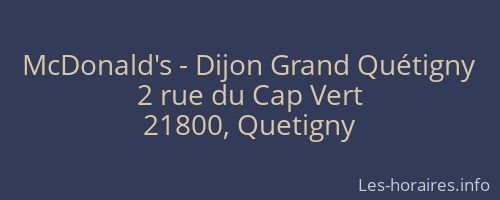McDonald's - Dijon Grand Quétigny