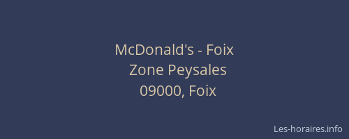 McDonald's - Foix