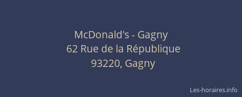 McDonald's - Gagny