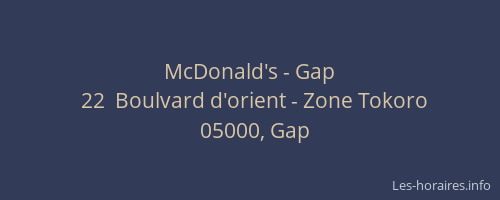 McDonald's - Gap