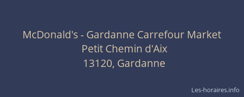 McDonald's - Gardanne Carrefour Market