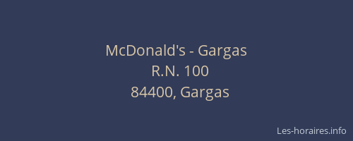 McDonald's - Gargas