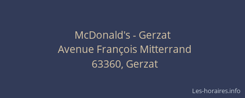 McDonald's - Gerzat