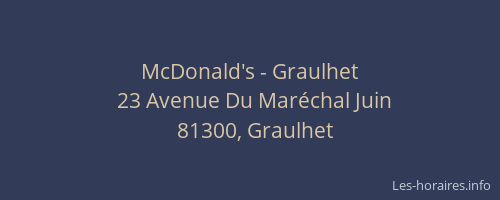 McDonald's - Graulhet