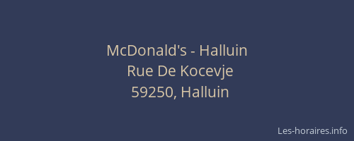 McDonald's - Halluin