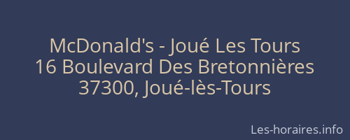 McDonald's - Joué Les Tours