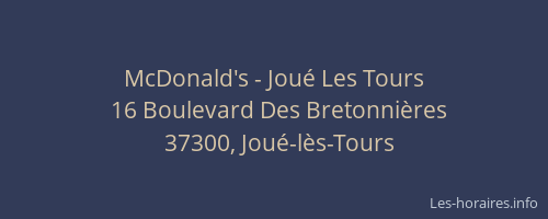 McDonald's - Joué Les Tours