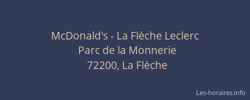 McDonald's - La Flèche Leclerc