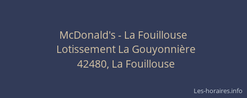 McDonald's - La Fouillouse